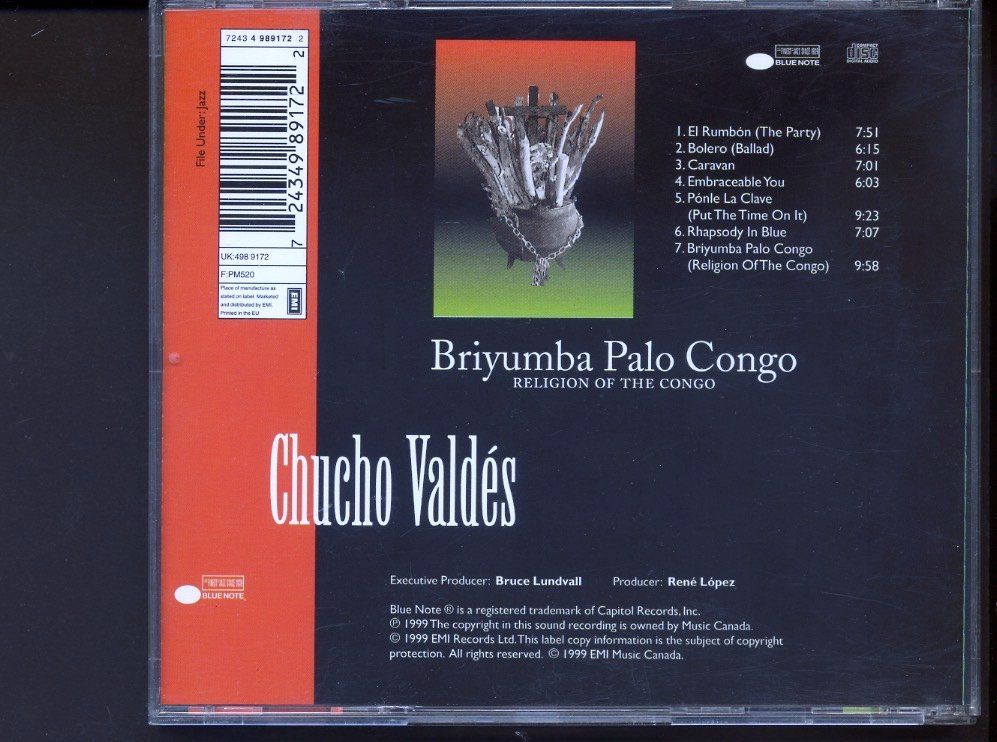 CD: Briyumba Palo Congo  - Chucho Valdés – Usato da Delémont venduto da MaxPlan 1