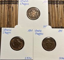 Schweiz Set Lot 3x 2 Rappen 1941 B ss - unz div. Patina