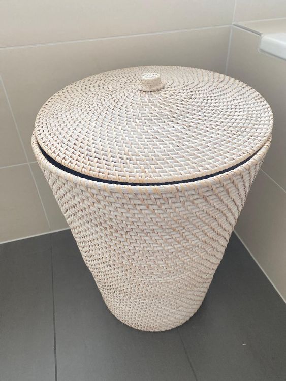 Waschekorb Wei Rattan