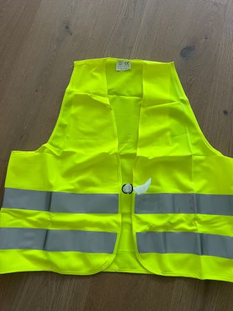 3 gelbe Sicherheitswesten mit Reflektorstreifen Auto/Motorra