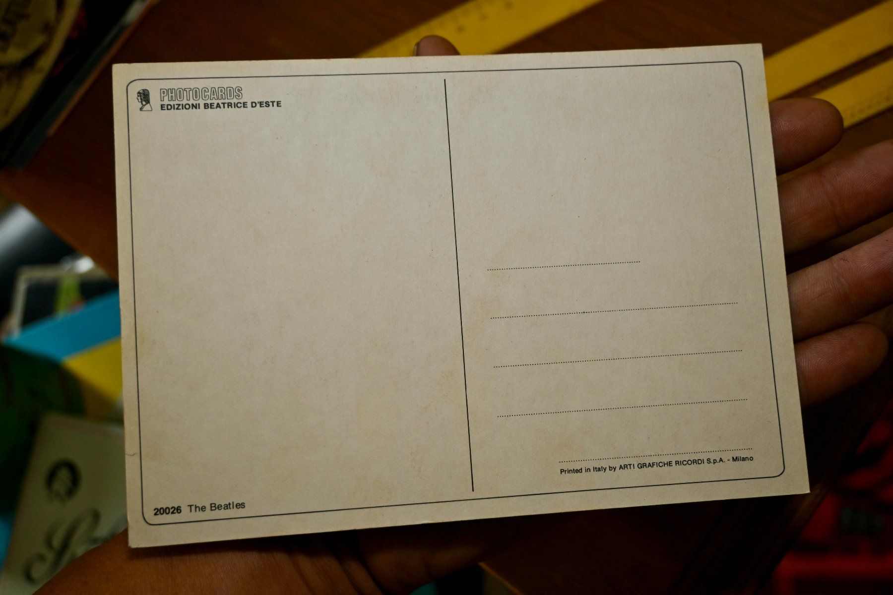 Schallplatten: VINTAGE Beatles POSTKARTE Italy – Gebraucht aus Pfaffhausen von mono_rec 6