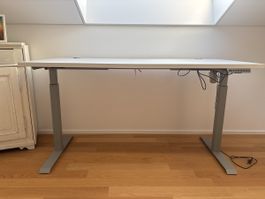 Schreibtisch höhenverstellbar Kaddy Sky 160 weiss