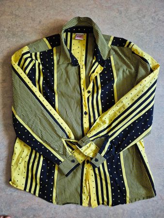 MONDI VINTAGE BLUSE 42 L GERMANY,  TOP ZU JEANS HOSE ROCK