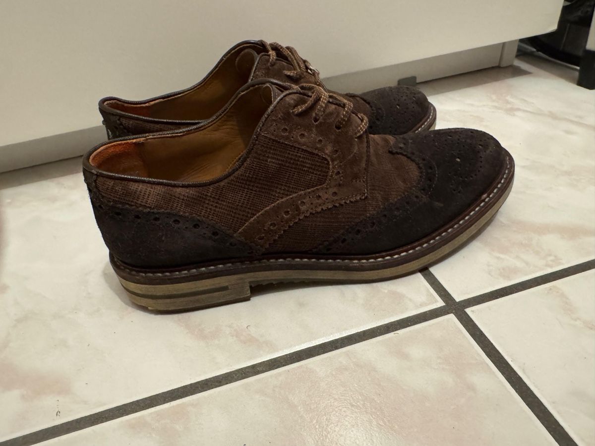 Chaussures hommes: Handgefertigte Wildlederschuhe, Größe 40 – D'occasion à Sementina par RiccardoCo 4
