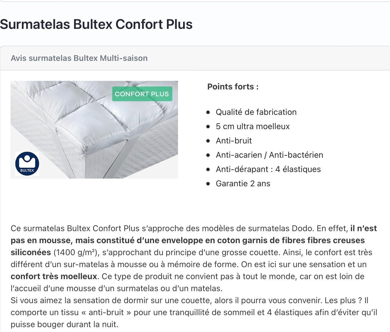 Materassi: BULTEX-Matratzenauflage – Nuovo (secondo la descrizione) da Sargans venduto da aebi081 1