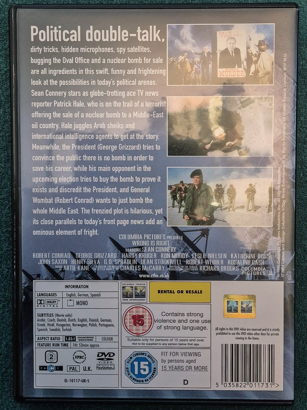 Tutti i DVDs: Flammen am Horizont / Sean Connery / deutsch – Usato da Chur venduto da big_5zx8 1