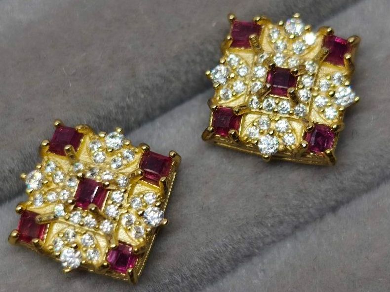 Ohrringe & -stecker: Rubinohrstecker Gold  Echtschmuck 925 Silber – Neu (gemäss Beschreibung) aus St. Gallen von GIULESGG 1