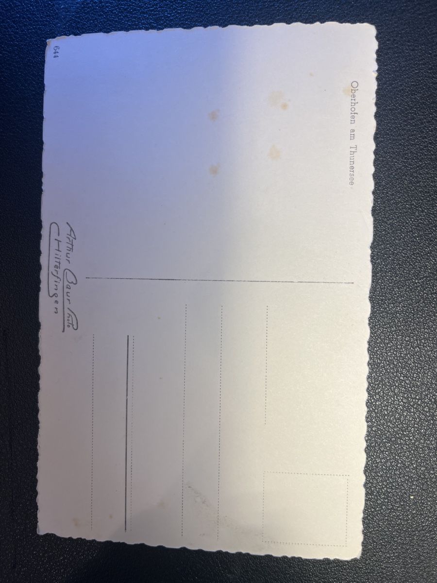 Cartoline postali: Oberhofen am Thunersee – Usato da Sarnen venduto da Muenzen.-M 1