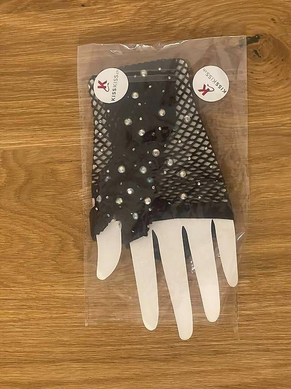 Calze & Collant: Netz-Handstrumpf schwarz mit Glitzer – Usato da St. Gallen venduto da swi_x7j2 1