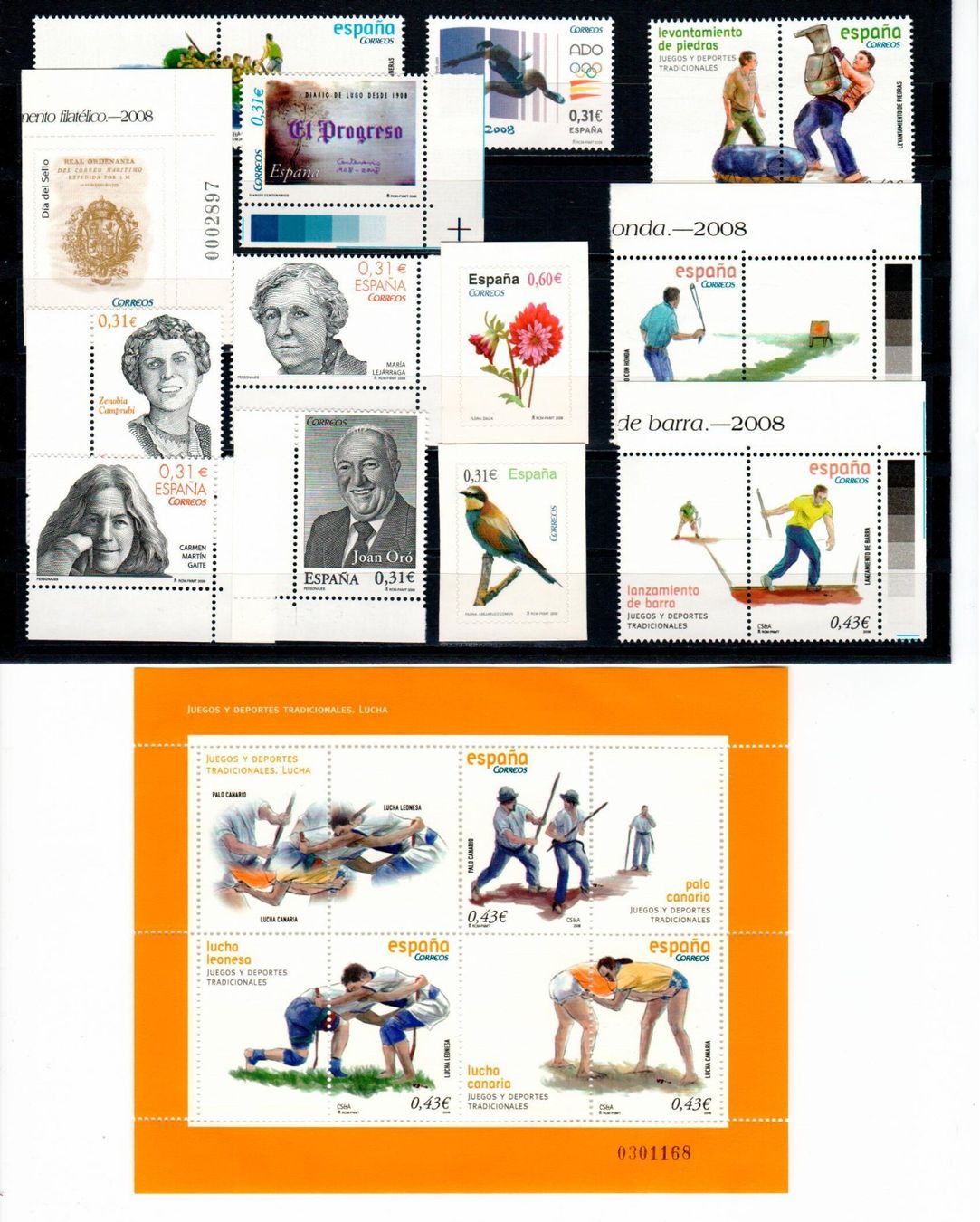 Alle Briefmarken: Spanien 2008 ** – Gebraucht aus Wolhusen von Curver9