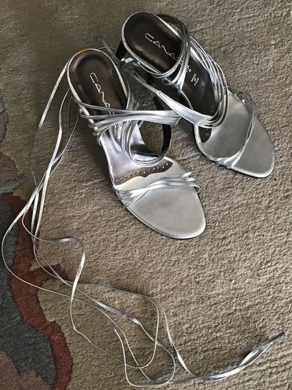 Scarpe da donna: Sandale von CANAPE (silber) – Nuovo e nell'imballaggio originale da Weggis venduto da Tupferl