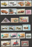 Collection de timbres divers véhicules occasion