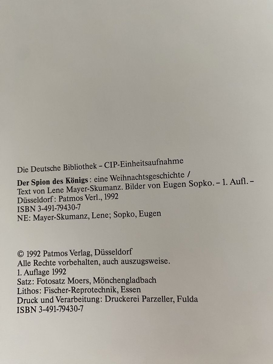 Libri: Der Spion des Königs / Eine Weihnachtsgeschichte – Usato da Schwarzenburg venduto da Michellu 4