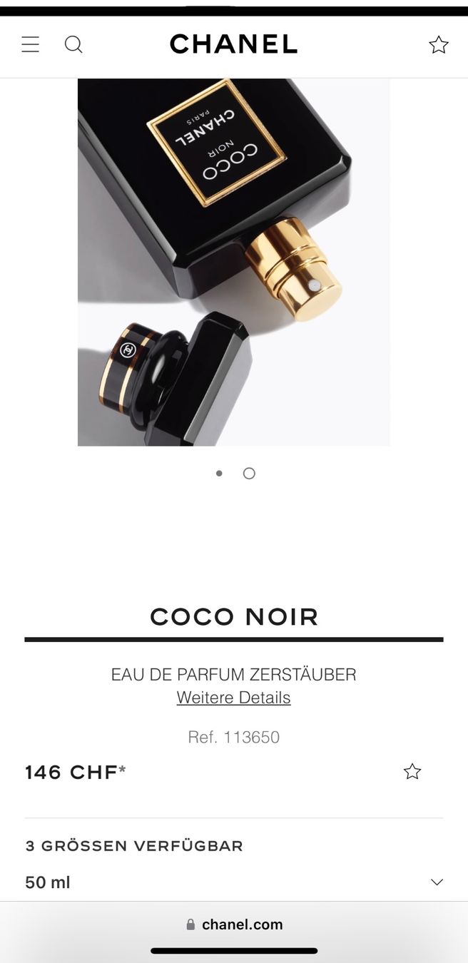 Chanel Profumi & Eau de Toilette: CHANEL COCO NOIR, EAU DE PARFUM ZERSTÄUBER, 50ml – Nuovo e nell'imballaggio originale da Zürich venduto da Mina_09 4