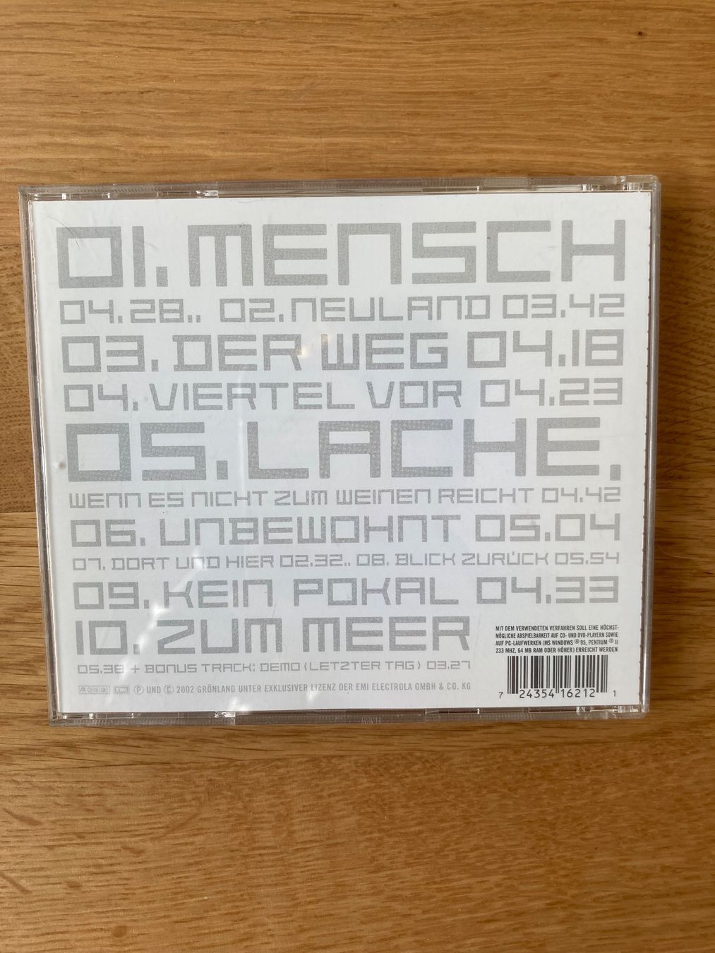 CD: Herbert Grönemeyer - Mensch CD – Usato da Basel venduto da elocin4791 1