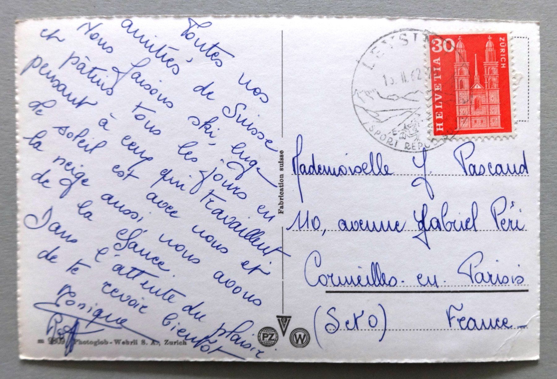 Cartoline postali: Leysin – Usato da Fétigny venduto da Billy2miny 1
