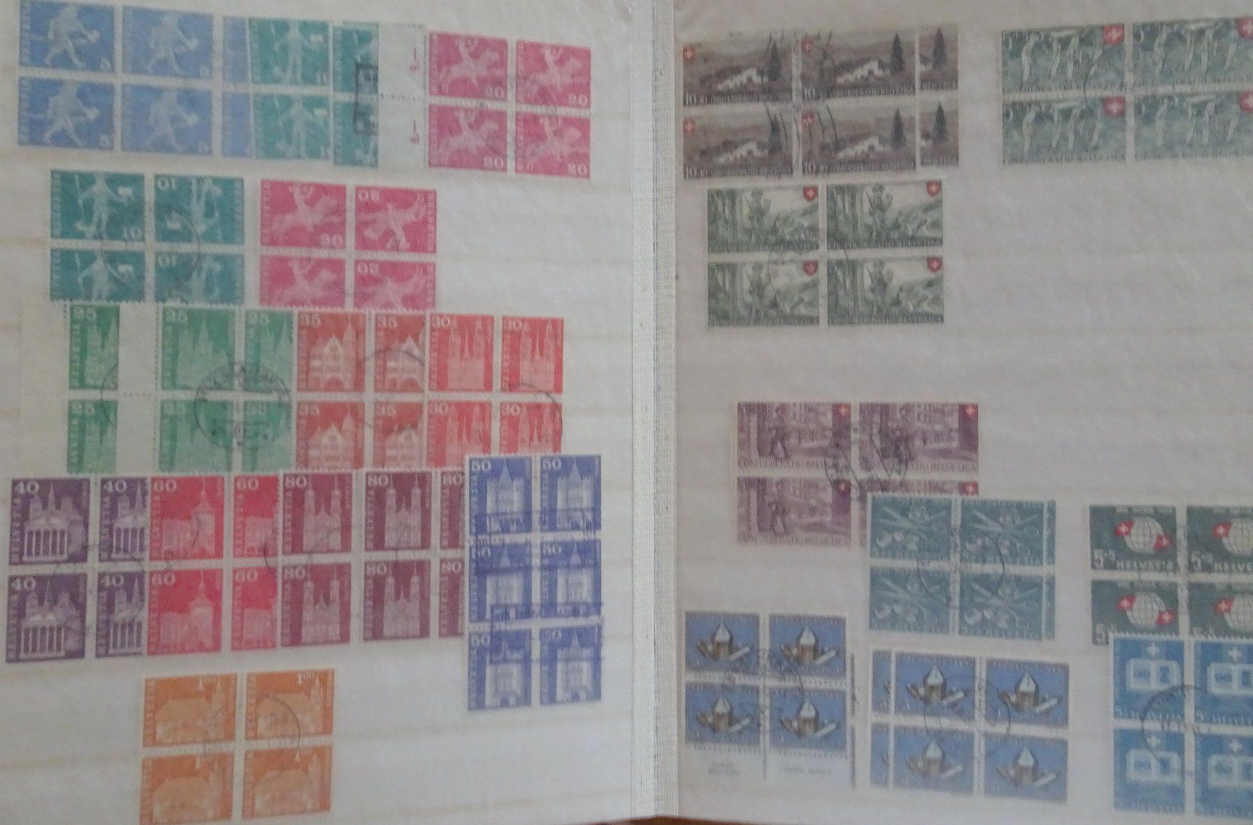 Tutti i francobolli: Viererblöcke Briefmarken Schweiz – Usato da Feldbrunnen venduto da MarcusSO 3