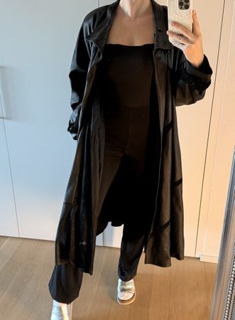 Vintage Ledermantel, Grösse L, Schwarz, Top Zustand!
