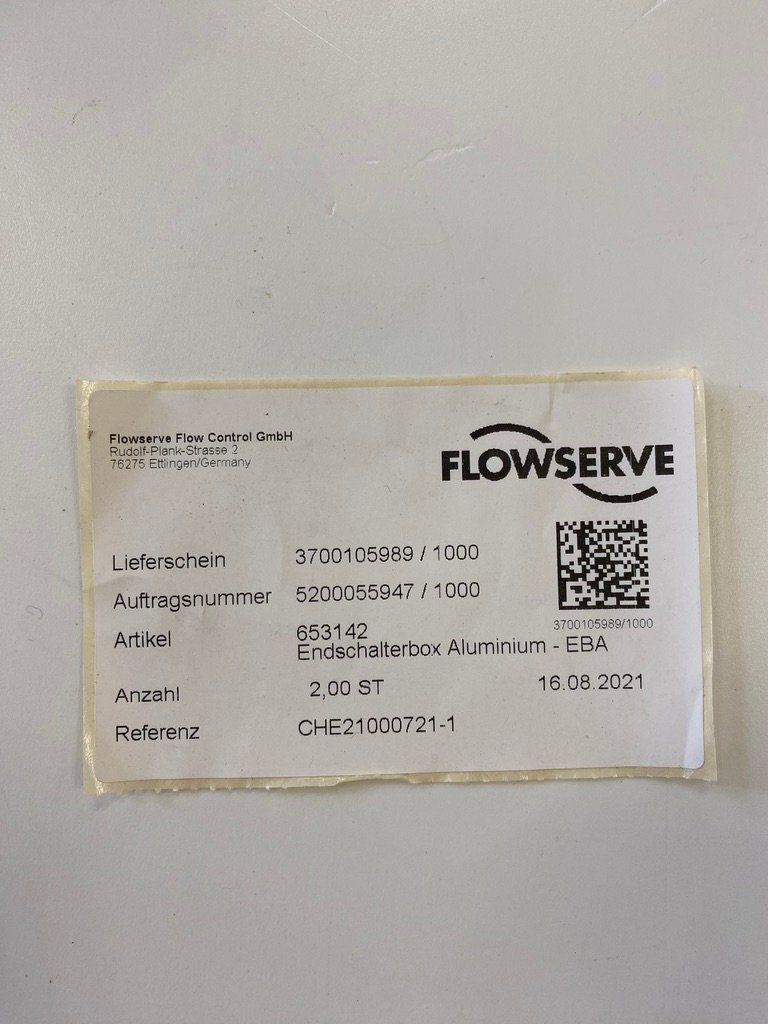 Schalter: 🔴  Endschalterbox FLOWSERVE EBA Positionsschalter /384X – Neu und originalverpackt aus Zürich von LUIS-B 5