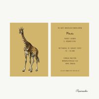 Personalisierte Einladungskarte Kindergeburtstag Giraffe