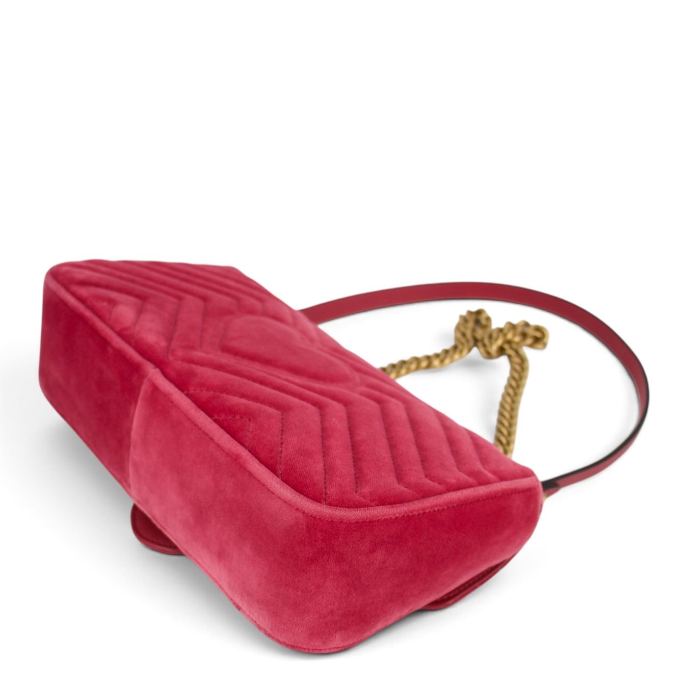 Gucci Borse da donna: Gucci GG Marmont Samt raspberry – Usato da Binningen venduto da Designerlabels 9