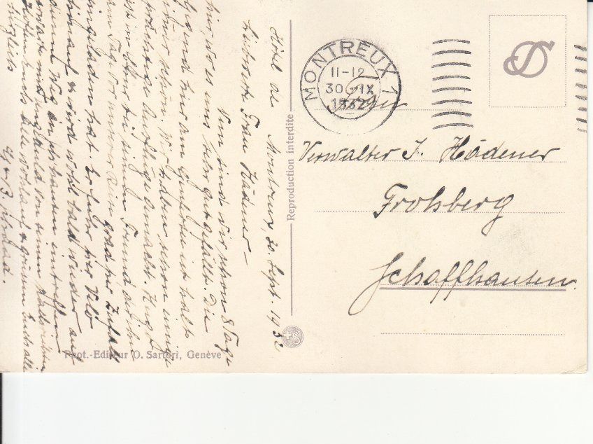 Cartoline postali: Montreux 1932 – Usato da Bürglen TG venduto da StampGraf 1