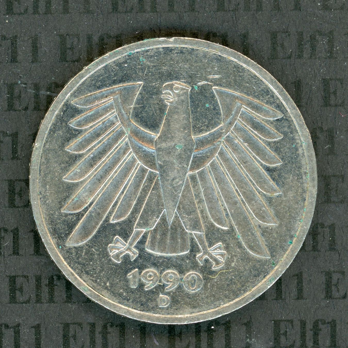 Alle Münzen: DEM___5.00 1990D vz 5 Deutsche Mark – Gebraucht aus Widnau von Elf11