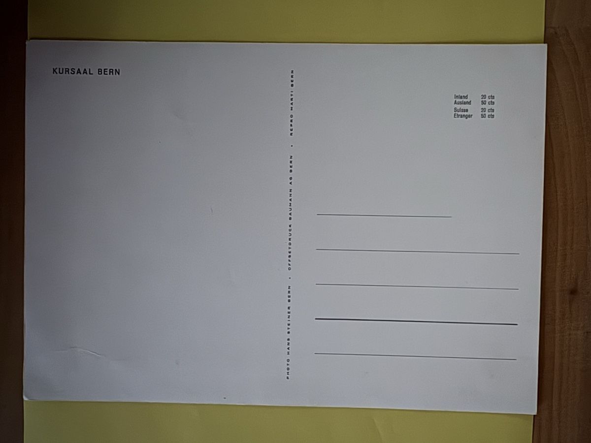 Cartoline postali: AK von Kursaal Bern – Usato da Rümlang venduto da Kartenpost1 1