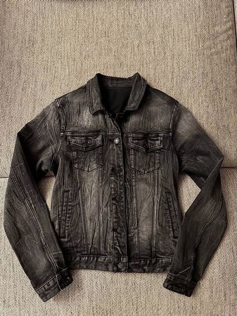 Jeansjacke grau-schwaz (Gr. S)