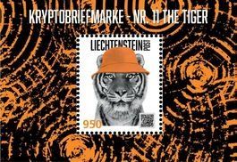 Tutti i francobolli: Liechtenstein Crypto Stamp Nr 11 The Tiger Türkise – Nuovo (secondo la descrizione) da Wetzikon ZH venduto da jse_xnn6