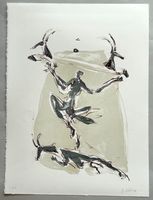 STEPHANIE GROB 1957 LITHOGRAPHIE SIGNIERT NUMMERIERT