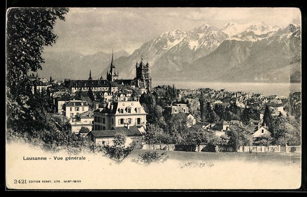 Cartes postales: AK Lausanne, Vue générale – D'occasion à Berlin par bartko-reher