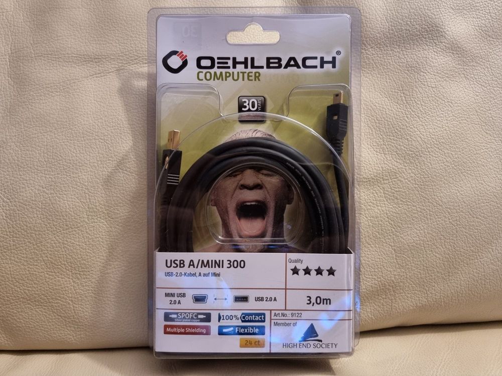 Oehlbach USB Kabel USB A/MINI 300 (Neu und originalverpackt) in ...