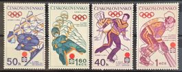 Tschechoslowakei 1972 XI. Olympia Sapporo 4V MNH postfrisch