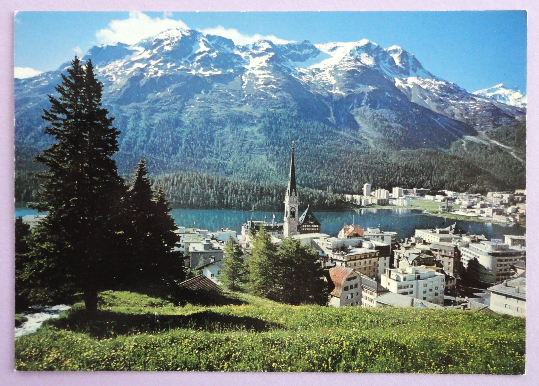 Ansichtskarten: St. Moritz 1800 m s.m. – Gebraucht aus Fétigny von Billy2miny