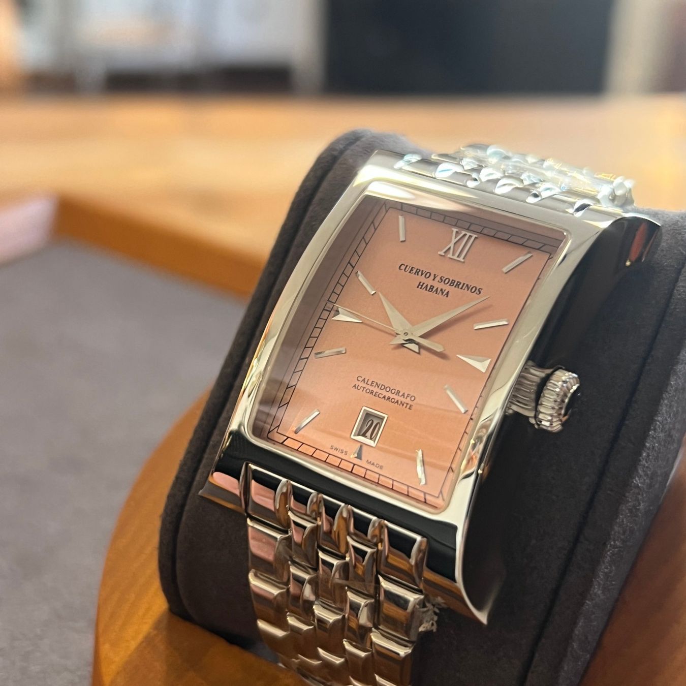 Orologi: Cuervo Y Sobrinos Esplendidos Salmon Dial A2412/2 – Usato da Carouge GE venduto da Watchaser 2