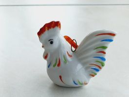 Porzellan Huhn zum Hängen, handbemalt