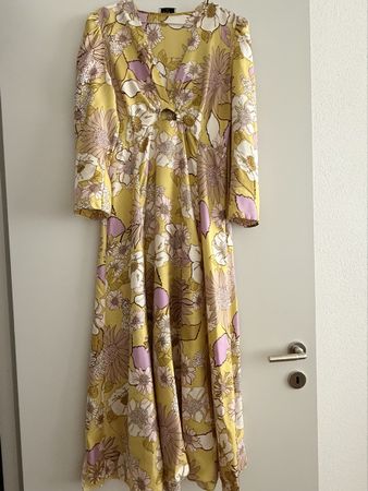 Sandro Silk Floral Midi Dress - Size 36