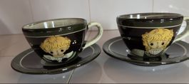 Kaffetassen Bauernkeramik alt Handarbeit