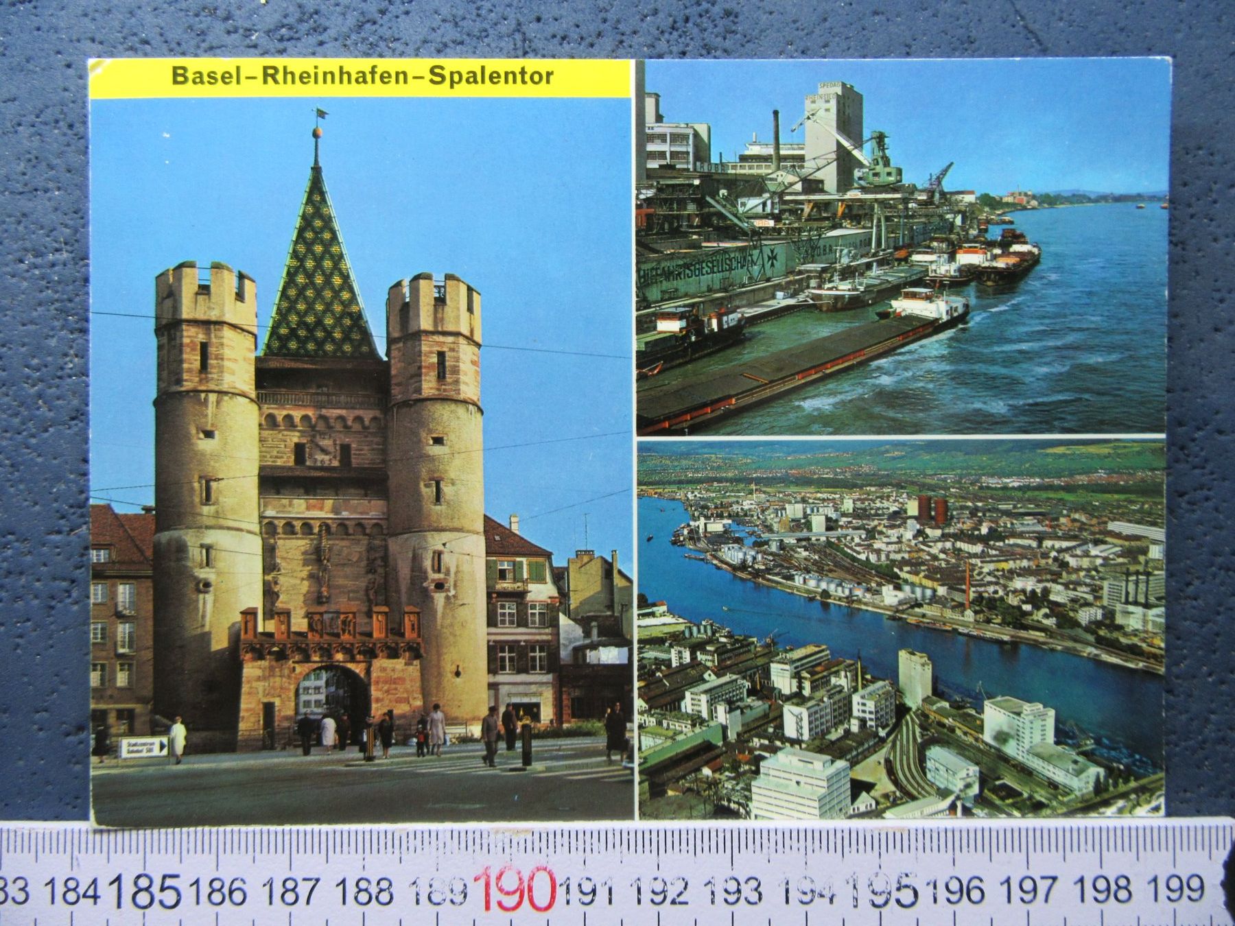 Ansichtskarten: BASEL RHEINHAFEN SPALENTOR 1982 BS AK – Gebraucht aus Ettingen von Hausi4711