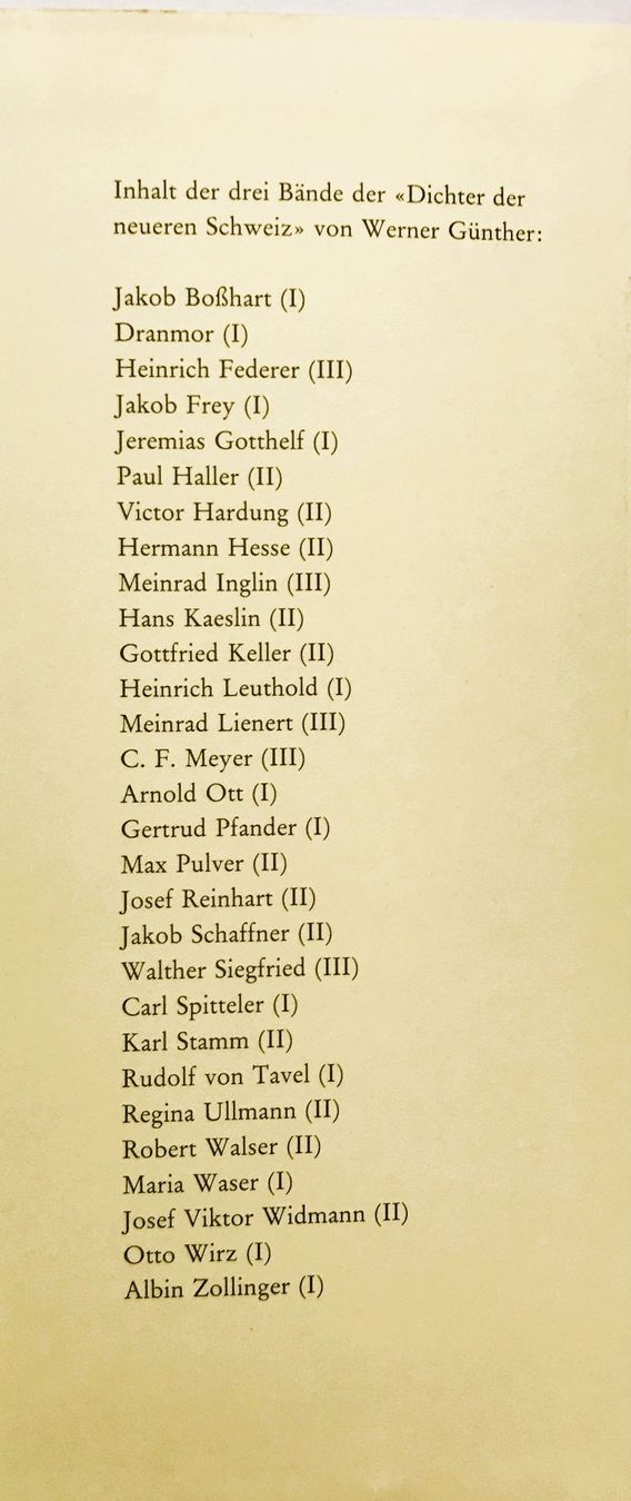 Libri: Dichter der neueren Schweiz III – Nuovo (secondo la descrizione) da Sarnen venduto da Livres 2