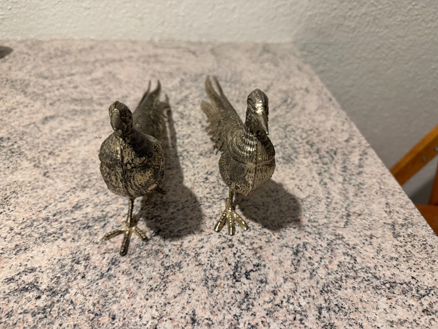 Sculture & Statue: Vintage Fasanenfiguren versilbert – Usato da Frenkendorf venduto da autodiscount4123 2