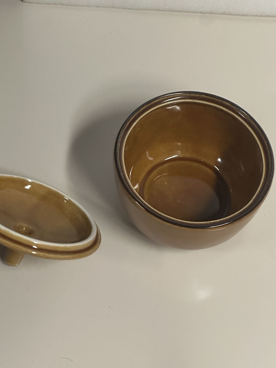 Rössler Zuccheriere: Original Rössler Design Zuckerdose Braun – Usato da Deitingen venduto da Himhip 1