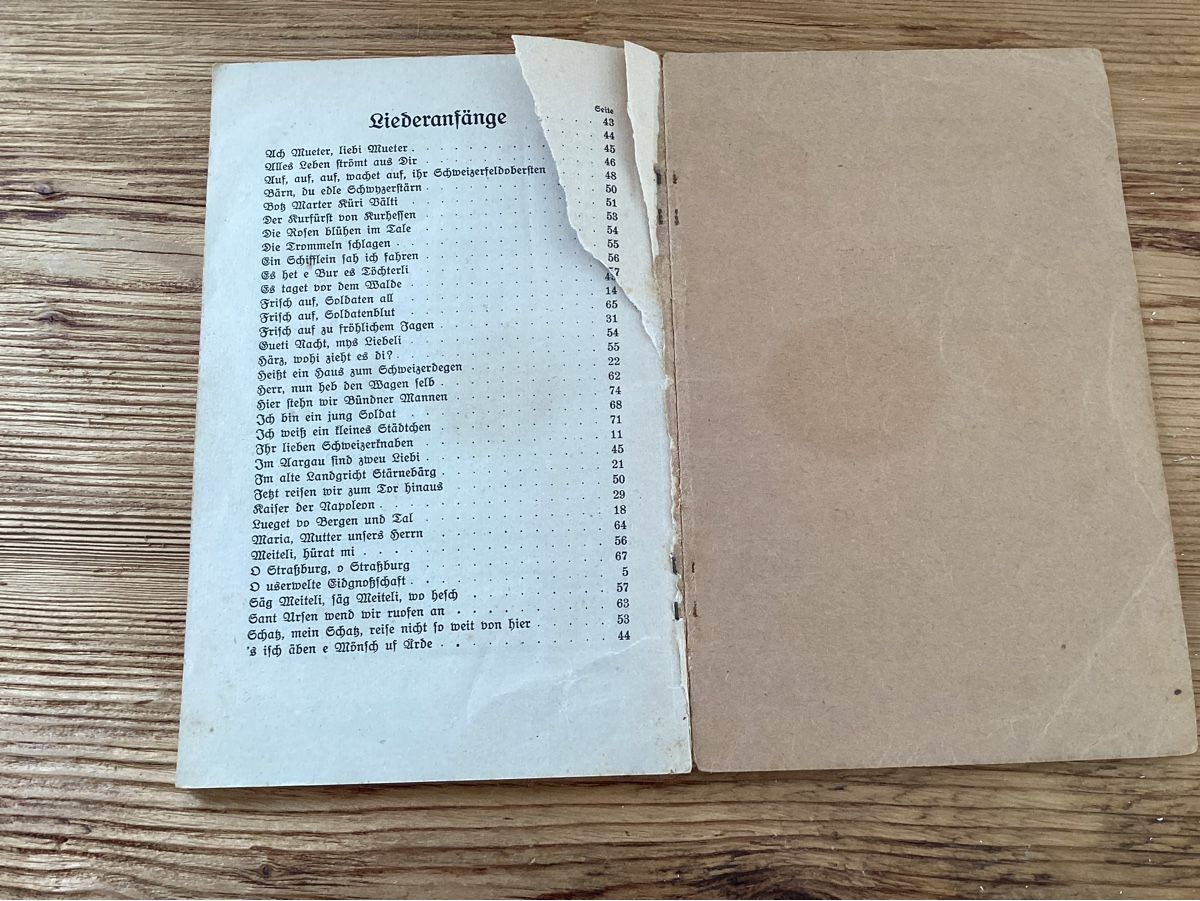 Bücher: Liederheft/Liederbuch Soldaten Lieder, 1918 – Gebraucht aus Wassen UR von SABDOM 5