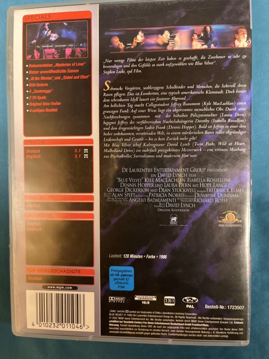 Tutti i DVDs: Blue Velbet – Usato da Haslen AI venduto da GOLD73 1