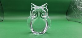 Daum France Paperweight Eule Glas