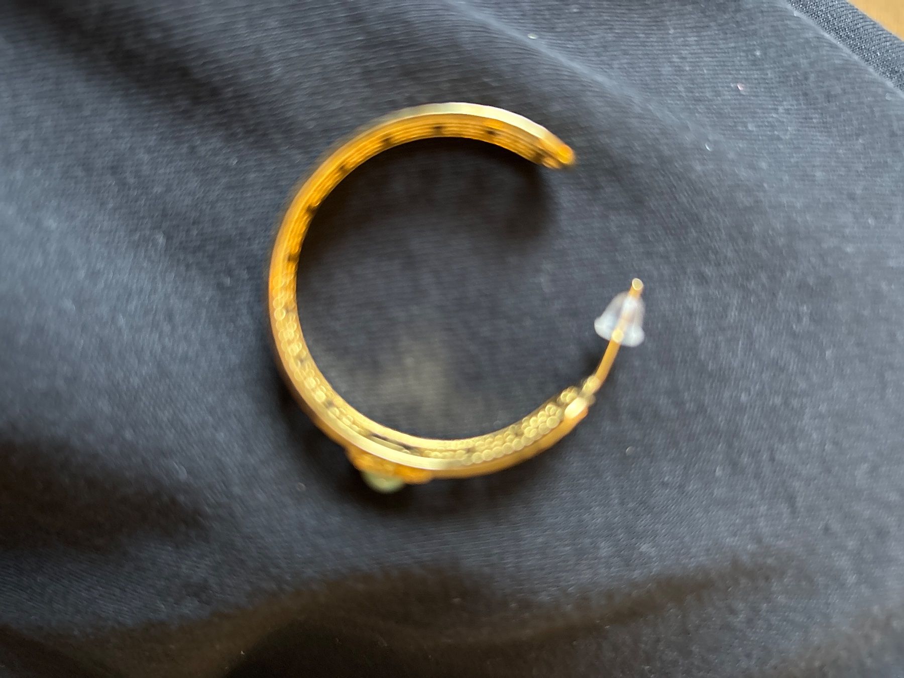 Boucles d'oreille: Boucles d'oreilles dorées avec pierre turqu – D'occasion à Vevey par mar_q6ms 2