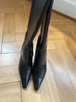 Schwarze Kalbsleder Gucci Stiefel 38