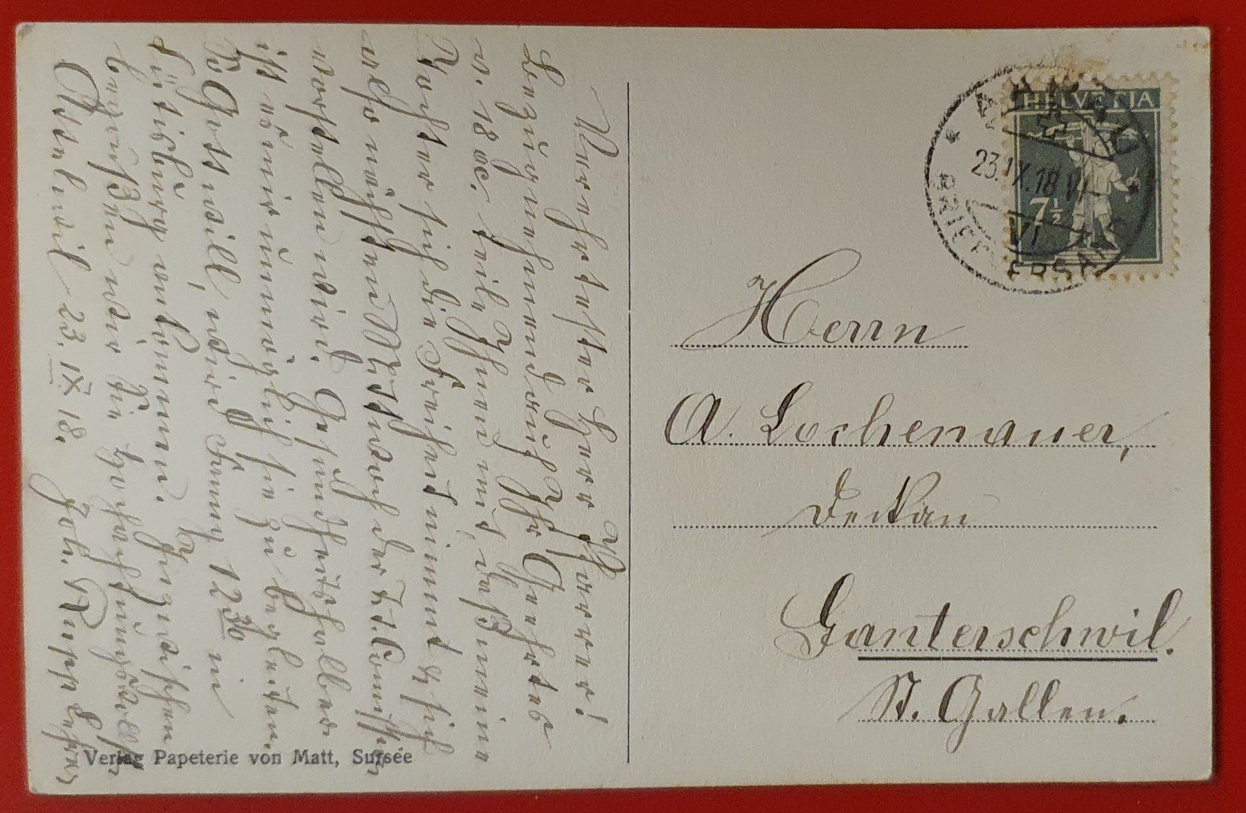 Cartoline postali: Attelwil 1918 – Usato da Kreuzlingen venduto da Rschweiz1 1