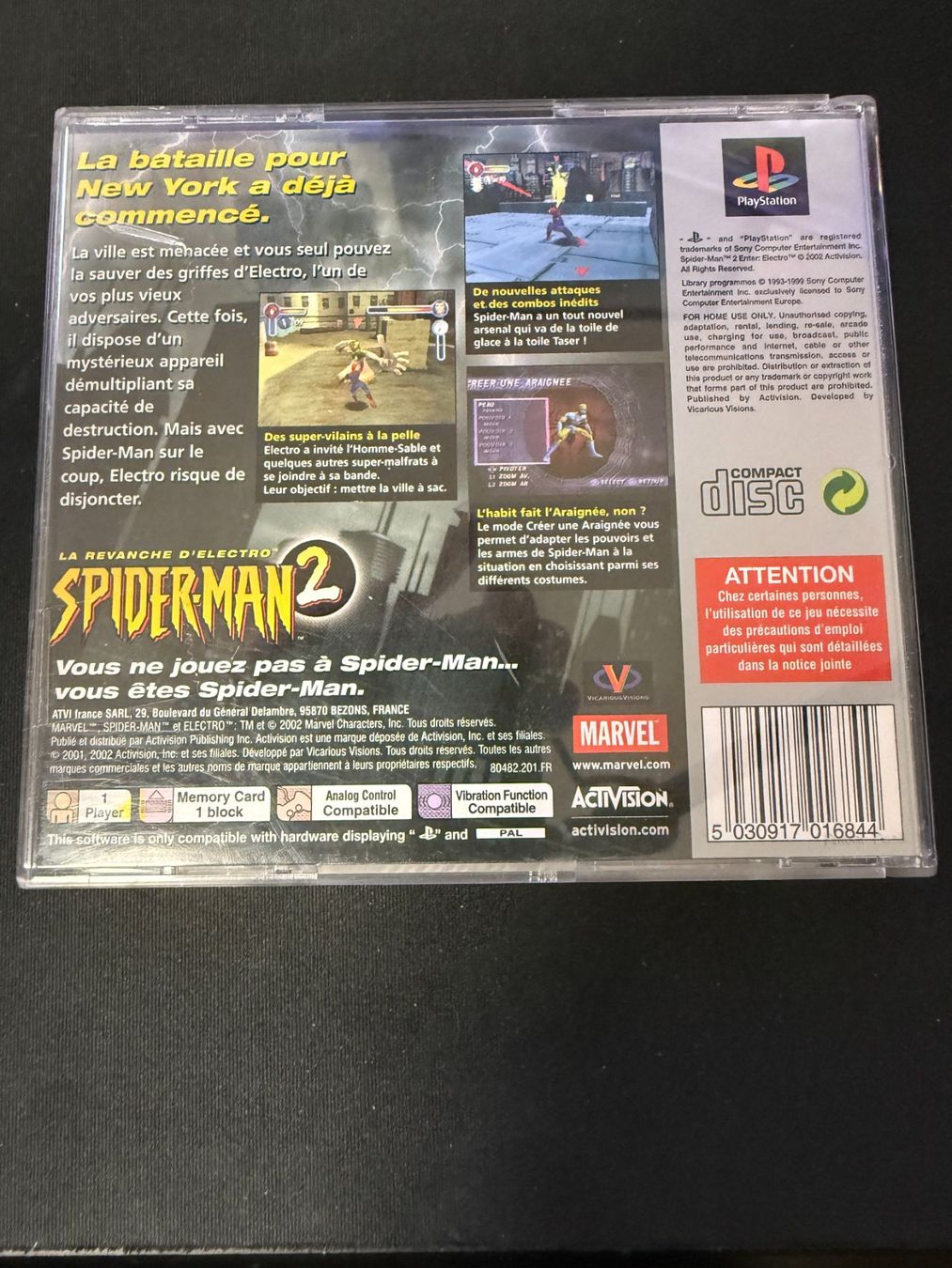 Sony Giochi: La revanche d'electron Spider-man 2 - PS1 – Usato da Pont-de-la-Morge venduto da Darfal 2